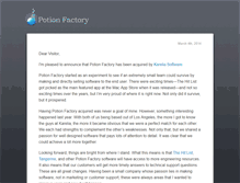 Tablet Screenshot of potionfactory.com